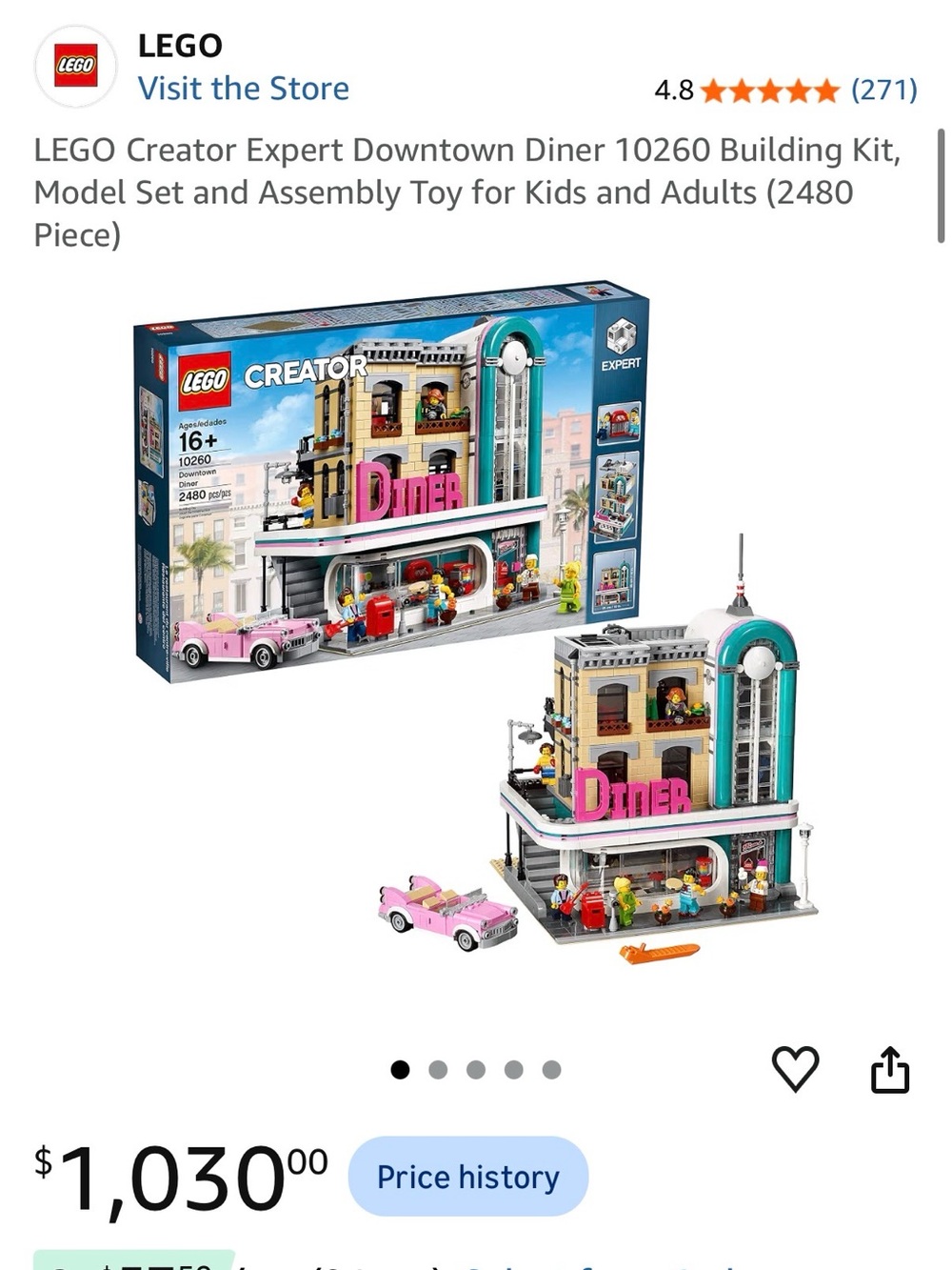 LEGO Creator Downtown Diner 10260 Sealed Set